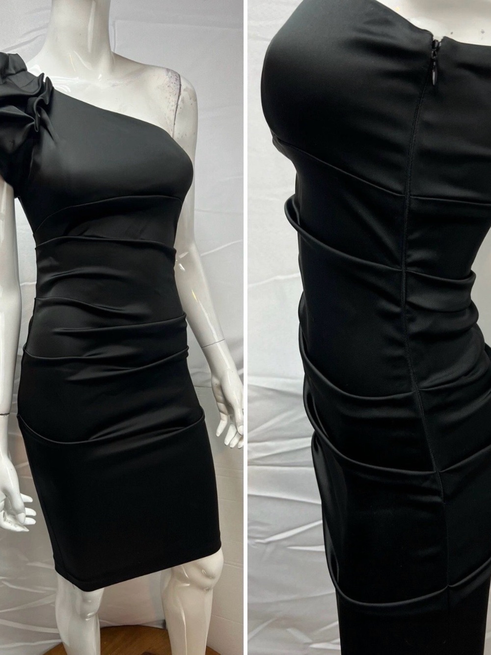 Cache One Shoulder Cocktail Dress - Picture 2 of 3